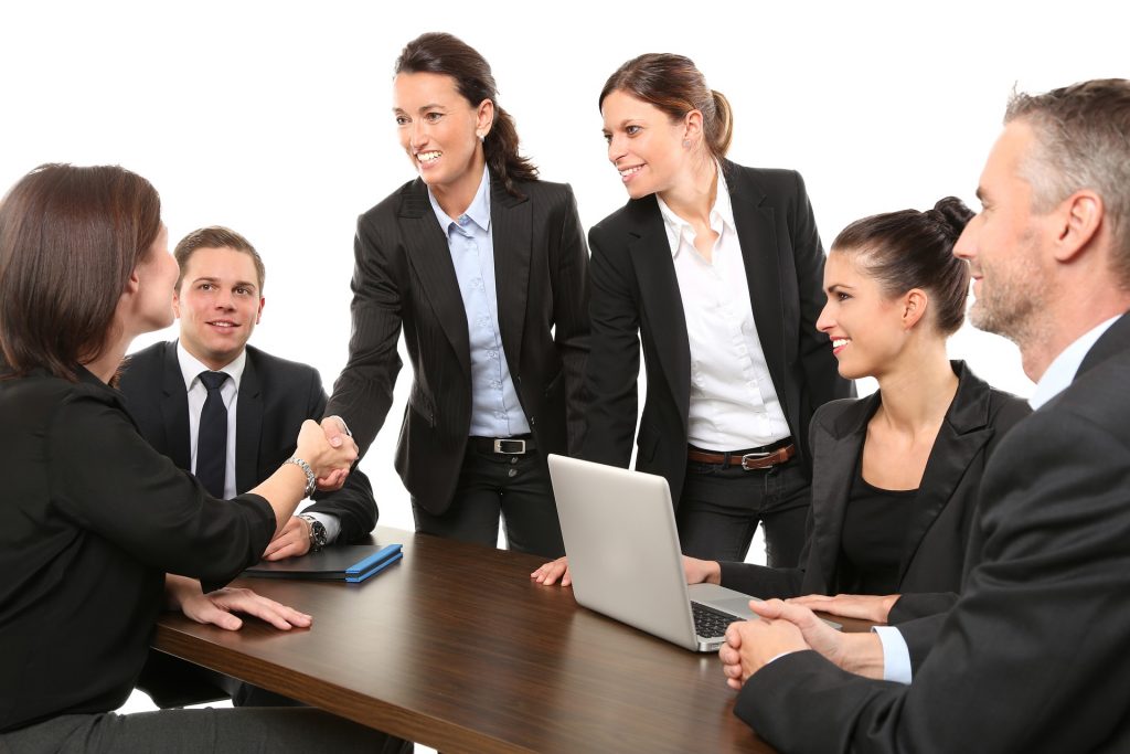 confident meeting
